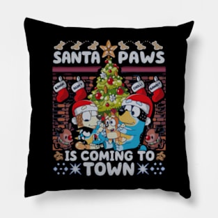 bluey fams cristmas Pillow