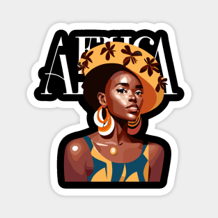 Afrocentric Woman Africa Magnet