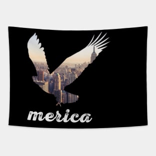 USA merica Eagle Vintage Retro USA 4th July city Tapestry