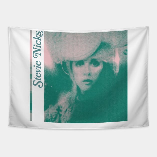 Stevie Nicks / Retro Aesthetic Style Duotone FanArt Tapestry by unknown_pleasures