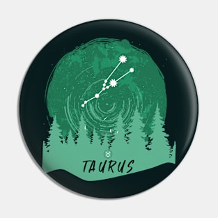 Retro Taurus Zodiac Sign // Proud Taurus Astrology Pin