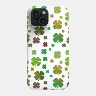 GREEN Four Leaf Clover St Patricks Day Phone Case