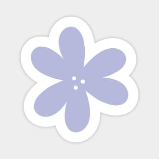 Cute Abstract Flower - lilac purple Magnet