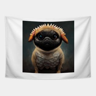 Critter the Pugosaurus Tapestry