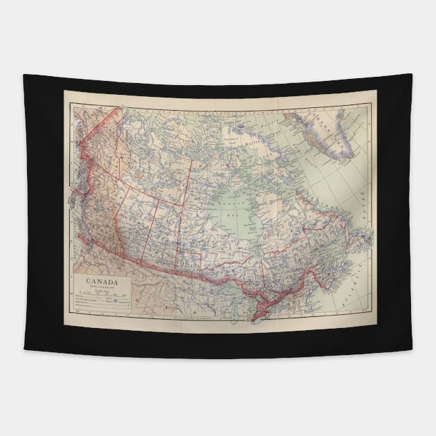 Canada Antique Maps Tapestry by alexrow