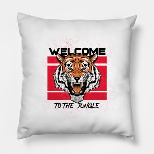 Welcome To The Jungle - Tiger Head Pillow