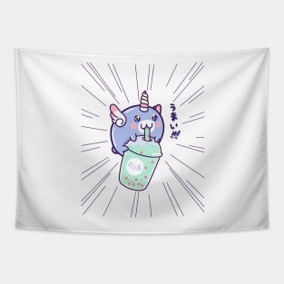 Kawaii Unicorn Milk Tea Tapestry