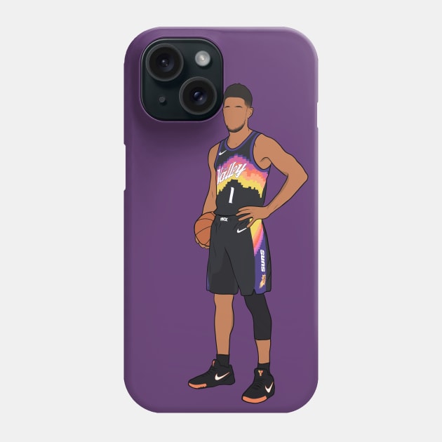 Devin Booker Phx Suns Valley Uniform Phone Case by Hevding