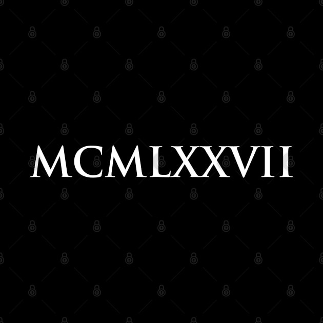 1977 MCMLXXVII (Roman Numeral) by gemgemshop