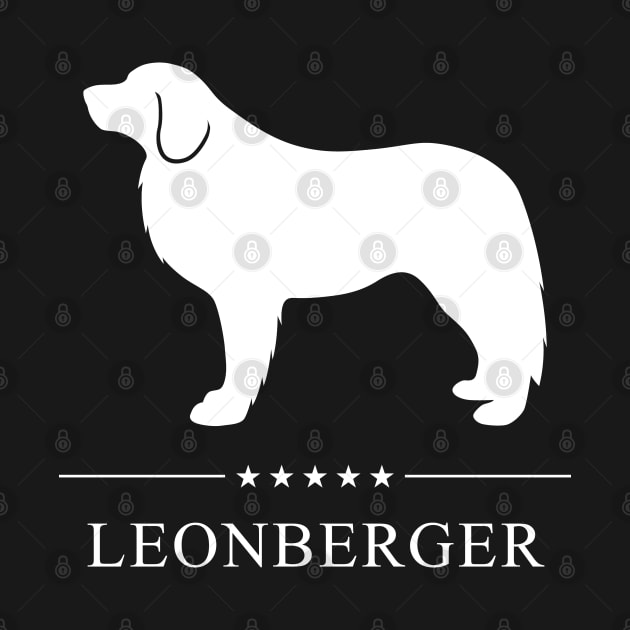 Leonberger Dog White Silhouette by millersye