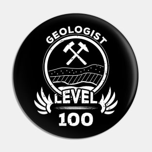 Level 100 Geologist Gift Pin