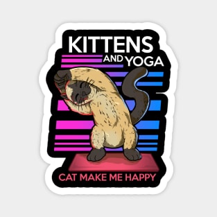 animal yoga cat cute and funny namaste Magnet