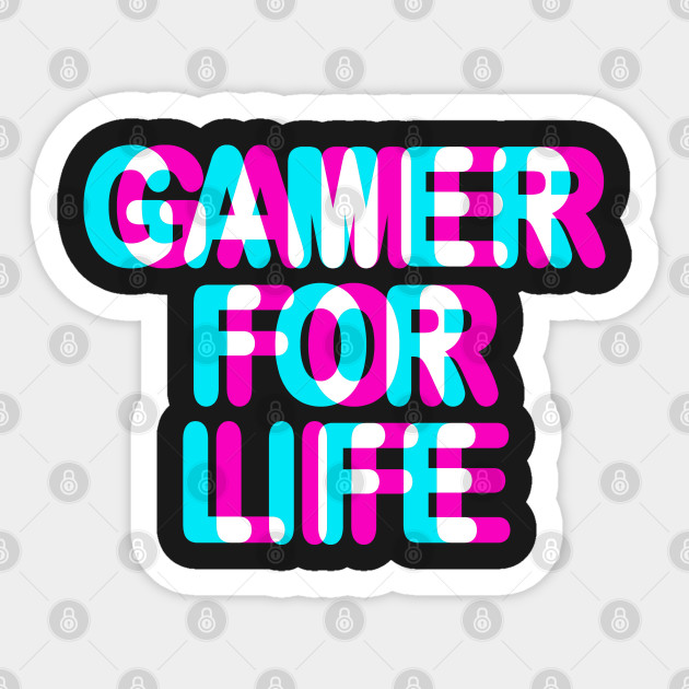 GAMING - 3D TRIPPY GAMER FOR LIFE - Video Games - Sticker