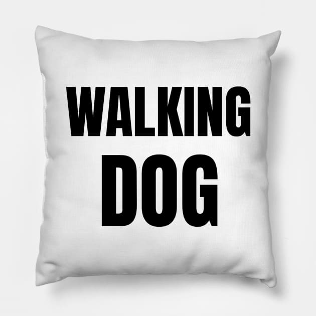 Walking Dog Pillow by Jitesh Kundra