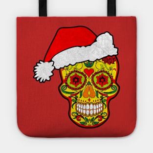 Gothic Christmas - Smiling Sugar Skull Santa Claus 1 Tote