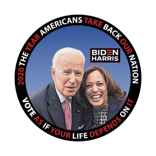 Biden Harris 2020 The Year Americans Take Back Our Nation - in Blue T-Shirt