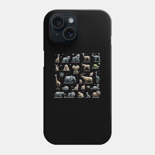 Geometric Wildlife Collection Phone Case by Patrick9