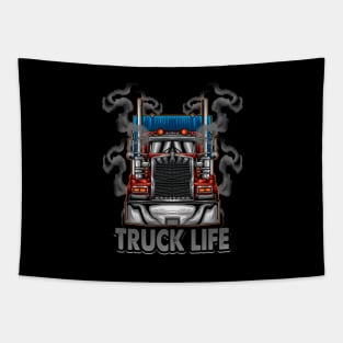 Truck Life - Trucker Design Tapestry