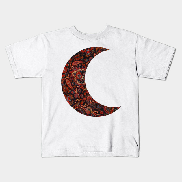 Dark Paisley Crescent Moon Crescent Moon Kids T Shirt Teepublic