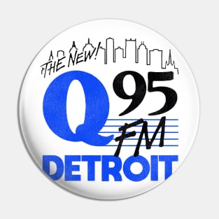 Retro Q 95 FM / 90s Detroit Radio Station Pin