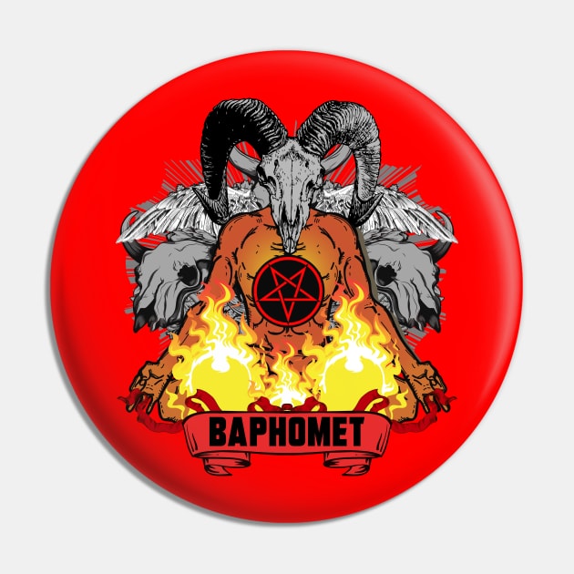 BAPHOMET Pin by theanomalius_merch