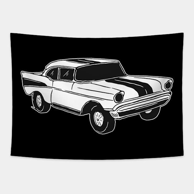 Vintage Car Cartoon Tapestry by Merchsides