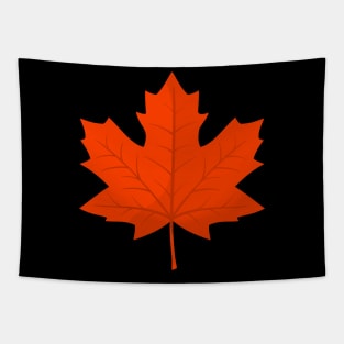 Orange Maple Leaf Tapestry