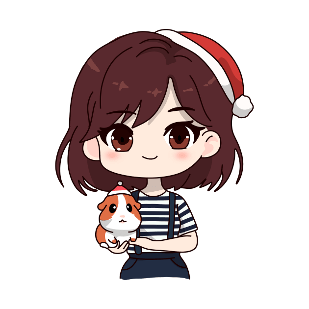 Guinea pig for christmas by StickerMainia