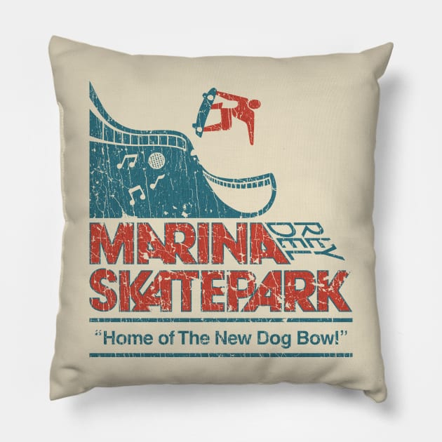 Marina del Rey Skatepark 1978 Pillow by JCD666