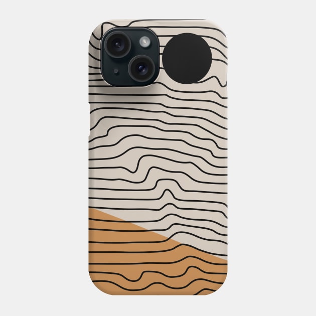 Black Sun On A Desert View Phone Case by SYLPAT