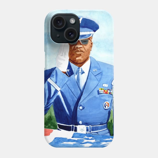 Final Salute USAF Watercolor Painting Phone Case by MMcBuck