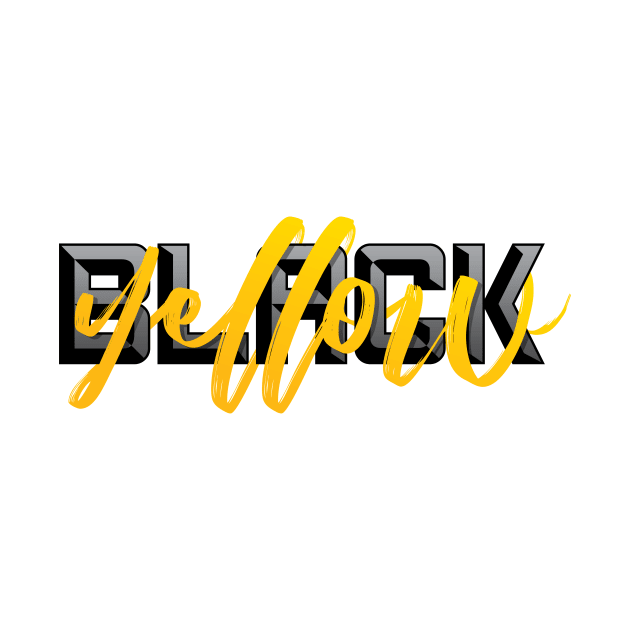 Black and Yellow Pittsburgh Fan Design by polliadesign