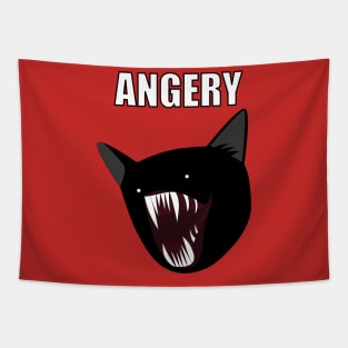 Angery Demon Cat Meme Tapestry