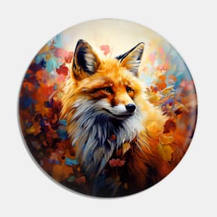 Beautiful Autumnal Fox Pin