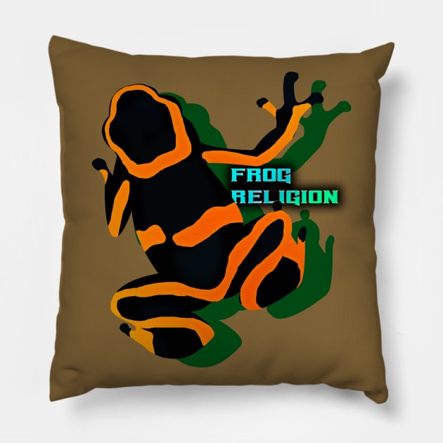 frog religion Pillow by denpoolswag