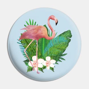 Pink Flamingo Island Vibes Pin