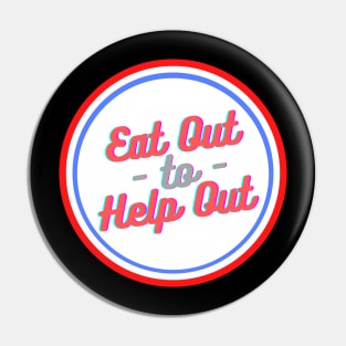 Eat Out To Help Out Retro Style Pin