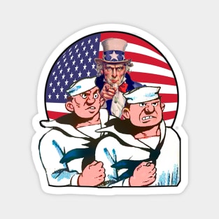 Patriotic american marines Magnet