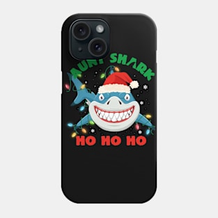 Aunt Shark Ho Ho Ho Christmas Phone Case