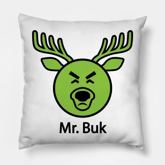 Mr. Buk (Mr. Yuk's Offspring) Pillow by albinochicken