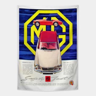 Vintage MG car advert Tapestry