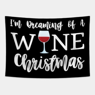 I'm Dreaming Of a Wine Christmas Tapestry