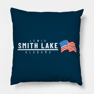 Smith Lake USA - light text Pillow