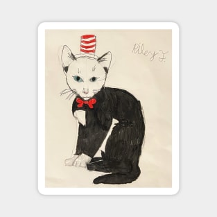 Cat in a Hat by Riley Magnet