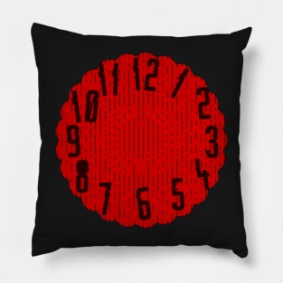 red clock Pillow