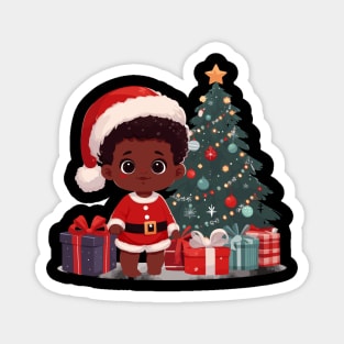 Afrocentric Baby Christmas Magnet