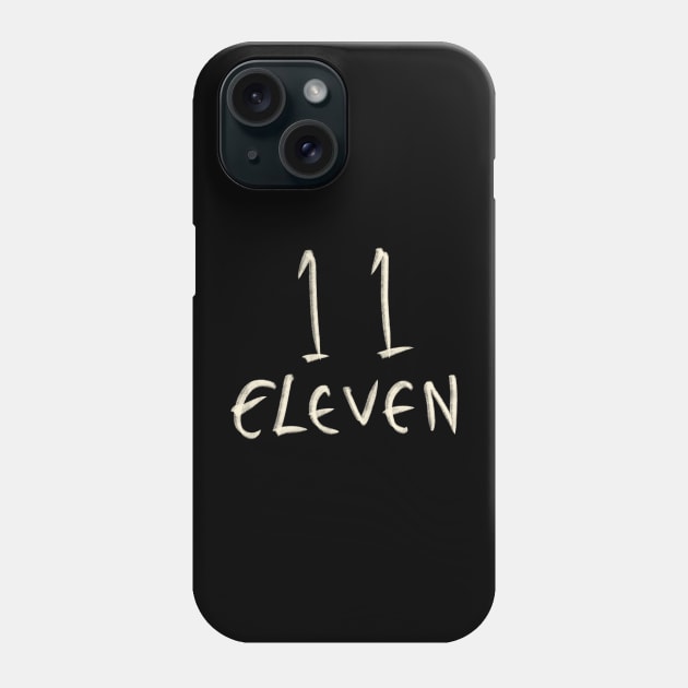 Hand Drawn Letter Number 11 eleven Phone Case by Saestu Mbathi