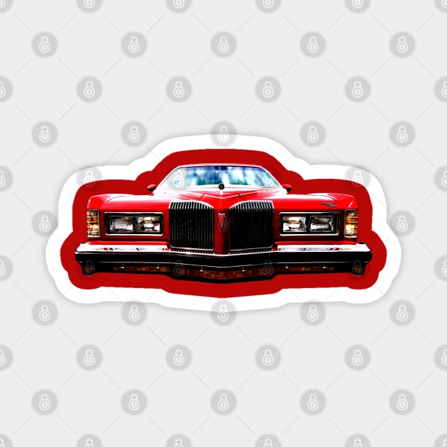 Pontiac Grand Prix 1970s American classic car red Magnet by soitwouldseem