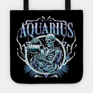 Aquarius Bootleg Retro HipHop Zodiac Sign Astrology Tote