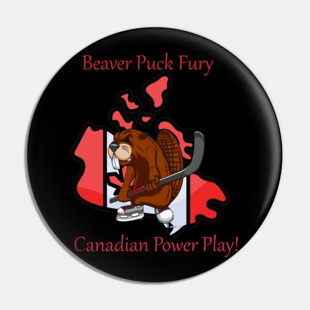 "Beaver Puck Fury: Canadian Power Play!" Pin by Deckacards